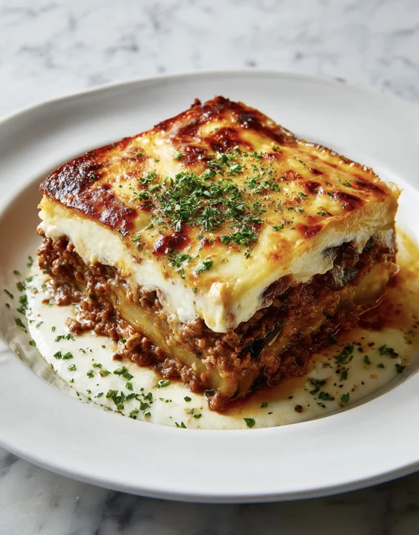 Moussaka met romige bechamel